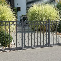 Alberts Zaun-Anbauset Circle Aluminium anthrazit 3