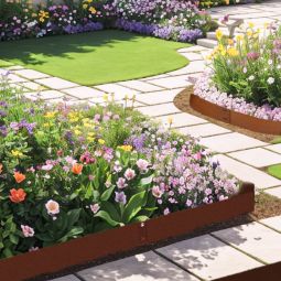 Wellker Rasenkante Metall Cortenstahl Rost 5