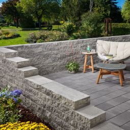 KANN Gartenmauer Cubaro titangrau Mauersteine 6