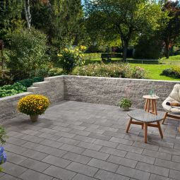 KANN Gartenmauer Cubaro titangrau Mauersteine 7