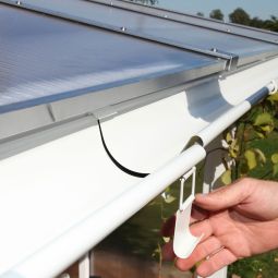 Skan Holz Dachrinne Metall Weiss 5