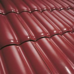 Erlus Designdachziegel Forma maroon edelengobiert 3