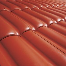 Erlus Designdachziegel Forma rot engobiert 3
