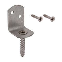 Wellker Flechtzaunbeschläge L-Form Komplettset mit 3