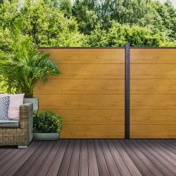 GroJa BasicLine PVC-Steckzaun Sichtschutzzaun Asteiche 3