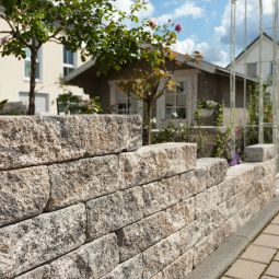 KANN Bruchsteinmauer Vermont muschelkalk-nuanciert Mauerabdecksteine 8