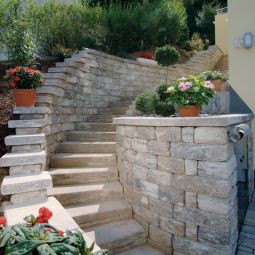 KANN Bruchsteinmauer Vermont muschelkalk-nuanciert Mauersteine 7