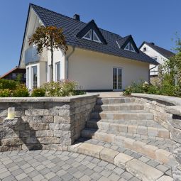 KANN Bruchsteinmauer Vermont muschelkalk-nuanciert Mauersteine 9