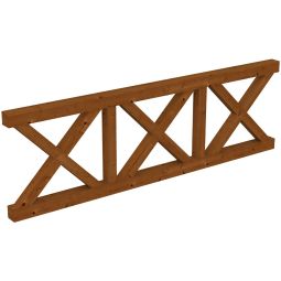 Skan Holz Brüstung Andreaskreuz, für 3