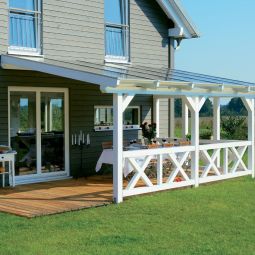 Skan Holz Brüstung Andreaskreuz, für 5