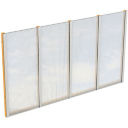 Skan Holz Seitenwand Polycarbonat Freistehend 3