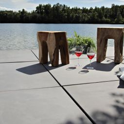 Lithonplus Terrassenplatte Titania anthrazit-rau 5