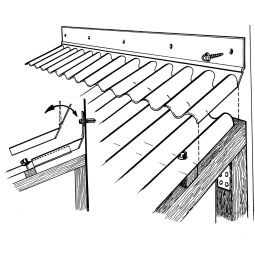 Plexiglas Wandanschluss für Wellplatten 76/18 3