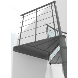 Minka Spindeltreppe Milano grau Wendeltreppe 6