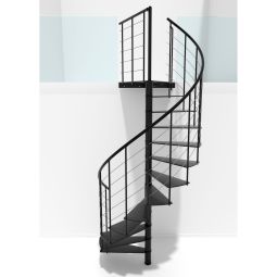 Minka Spindeltreppe Milano schwarz Wendeltreppe 3