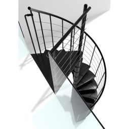 Minka Spindeltreppe Milano schwarz Wendeltreppe 5
