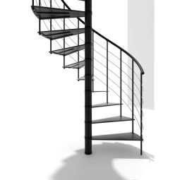 Minka Spindeltreppe Milano schwarz Wendeltreppe 8