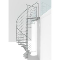 Minka Spindeltreppe Milano weiß Wendeltreppe 7