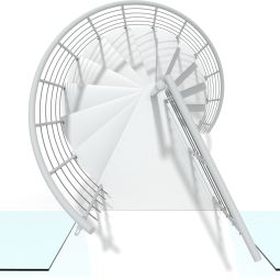 Minka Spindeltreppe Milano weiß Wendeltreppe 3