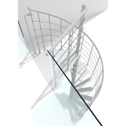 Minka Spindeltreppe Milano weiß Wendeltreppe 4