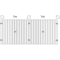 Sichtschutzmatte PVC Befestigungskit Weiß 4