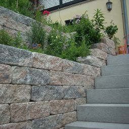 EHL Gartenmauer Mauersystem BossAntik muschelkalk 5