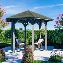 Skan Holz Pavillon Nancy Schiefergrau 3