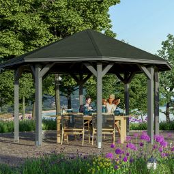 Skan Holz Pavillon Nice Schiefergrau 3