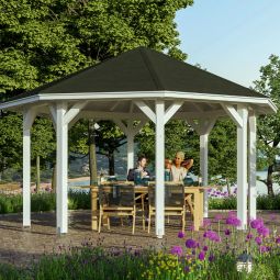 Skan Holz Pavillon Nice Weiß 3