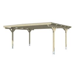 Skan Holz Doppelcarport Odenwald Naturbelassen 3