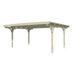 Skan Holz Doppelcarport Odenwald Weiß 3