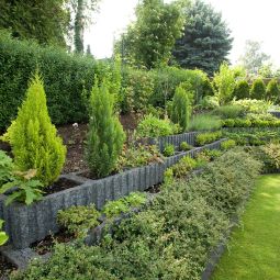 EHL Pflanzstein eckig Rasterflor anthrazit 5