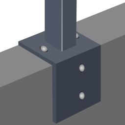 Pfosten mit angeschweißter Winkelplatte zum 4