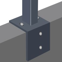 Doppelstabmattenzaun zum Aufdübeln mit Winkelplatte 6