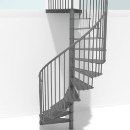 Minka Spindeltreppe Portofino grau Wendeltreppe 3