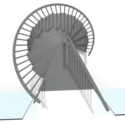 Minka Spindeltreppe Portofino grau Wendeltreppe 4