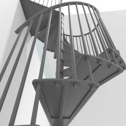 Minka Spindeltreppe Portofino grau Wendeltreppe 7