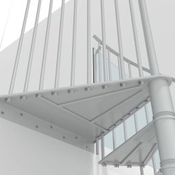 Minka Spindeltreppe Portofino weiß Wendeltreppe 4