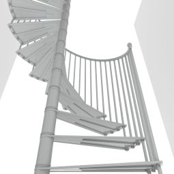 Minka Spindeltreppe Portofino weiß Wendeltreppe 6