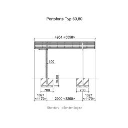 XIMAX Aluminium Carport Portoforte Mattbraun 6