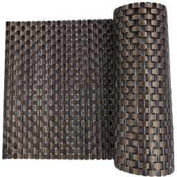 Wellker Sichtschutzstreifen Doppelstabzaun Rattan Bronze 4