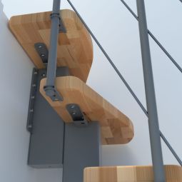 Minka Mittelholmtreppe Quatro grau Raumspartreppe 5