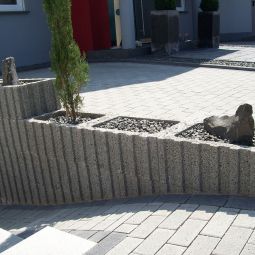 EHL Pflanzstein eckig Rasterflor grau 3