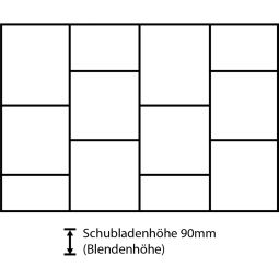 Wellker Schubladeneinteilung Schubladenschrank B7 4