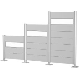 Biohort Sichtschutzzaun Wandpaneel mit Acrylglas 17