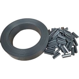 Sichtschutzstreifen vertikal anthrazit mit Klemmschienen 5