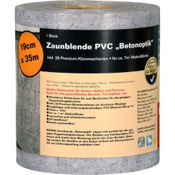 NOOR Sichtschutzstreifen Doppelstabzaun PVC Betonoptik 4
