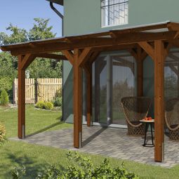 Skan Holz Terrassenüberdachung Siena Terrassendach 4