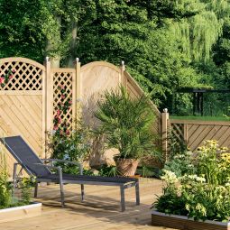 TraumGarten Sichtschutzzaun GADA Holz mit 4