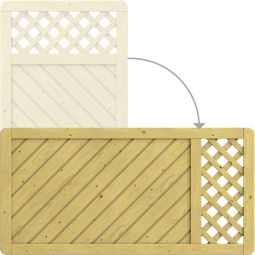 TraumGarten Sichtschutzzaun GADA Holz mit 5